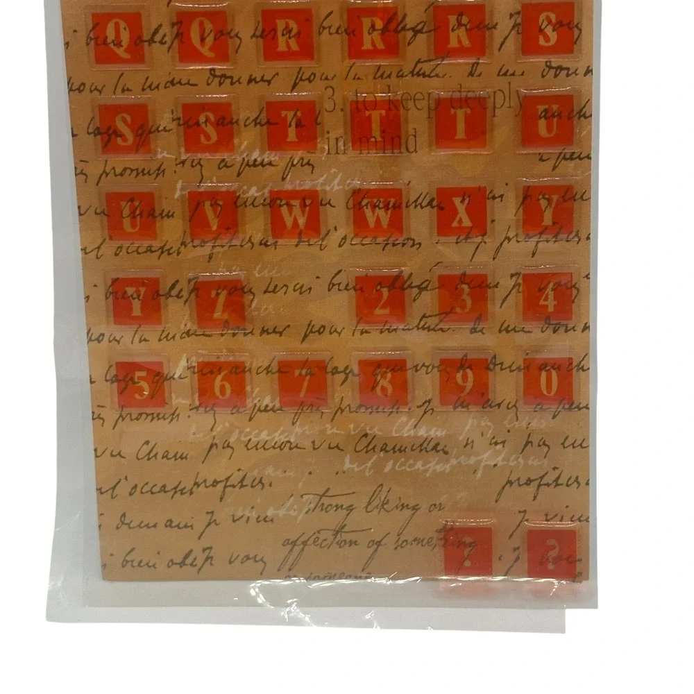 The Philadelphia Group Alpha Bubble Stickers 8 Sheets Multi Color Vintage Script - Picture 12 of 12